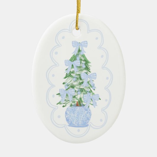 Grootmille kerstboomversiering keramisch ornament (Voorkant)