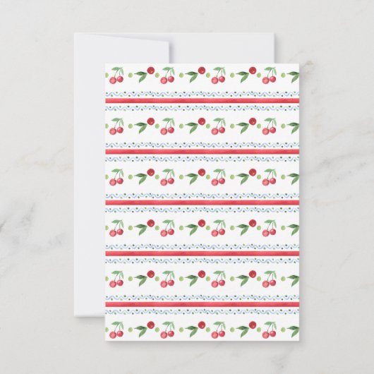 Grootmille Waterverf Cherries Bedankkaart (Achterkant)