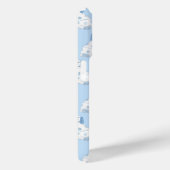 Grootmilleniale monogram Blauwe & Witte Honden Case-Mate iPhone Case (Achterkant / Rechts)