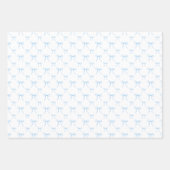 Grootmillennial Blauw Lint Inpakpapier Vel Set (Voorkant)