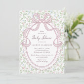 Grootmillennial Boog Baby Shower Uitnodiging (Staand voorkant)