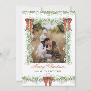 Grootmillennial familie foto kerstkaart kaart