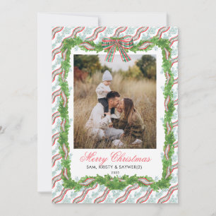 Grootmillennial familie foto kerstkaart kaart