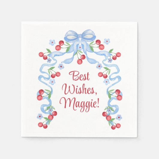 Grootmillennial Kersenbogen Watercolor Servet (Voorkant)