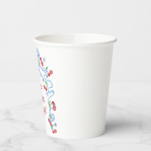 Grootmillennial Kersenbogen Waterverf Papieren Bekers (Links)