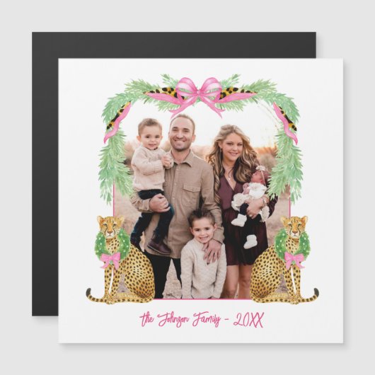 Grootmillennial Kerstluipaard Foto (Voorkant / Achterkant)