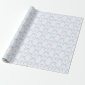 Grootmillennial Kerststok Kerstbows Cadeaupapier (Uitgerold)