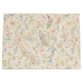 Grootmillennial Pastel Bloem Cadeaubag Groot Cadeauzakje (Voorkant)