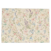 Grootmillennial Pastel Bloem Cadeaubag Groot Cadeauzakje (Achterkant)