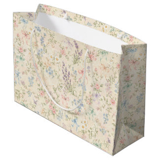 Grootmillennial Pastel Bloem Cadeaubag Groot Cadeauzakje