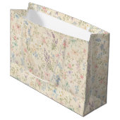 Grootmillennial Pastel Bloem Cadeaubag Groot Cadeauzakje (Voorkant Gekanteld)