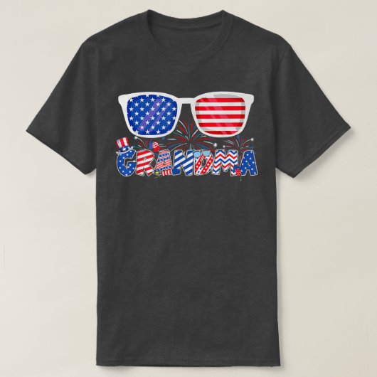 Grootmoeder 4 juli T - shirts Happy Independence D (Design voorkant)