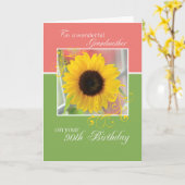 Grootmoeder, 90th Birthday, gewoon een noot Zonneb Kaart (Gele Bloem)