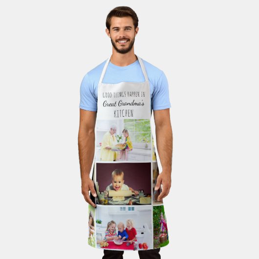 Grootmoeder 9 Photo Collage Kitchen Quote Schort (Gedragen)