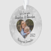Grootmoeder - Aangepaste foto - Heart Gift Ornament (voorkant)