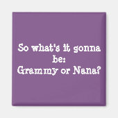 Grootmoeder aankondiging magneet (Voorkant)