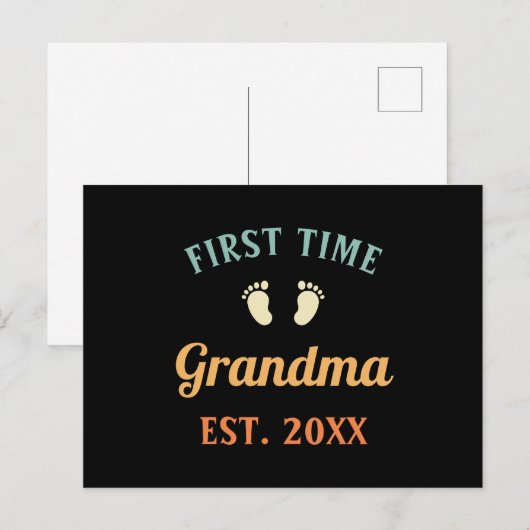 Grootmoeder Abuela Nonna Grammy First Time Grandma Briefkaart (Voorkant / Achterkant)