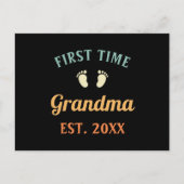 Grootmoeder Abuela Nonna Grammy First Time Grandma Briefkaart (Voorkant)