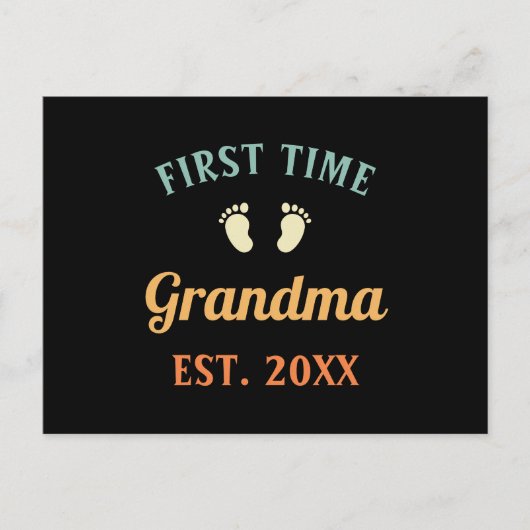 Grootmoeder Abuela Nonna Grammy First Time Grandma Briefkaart (Voorkant)