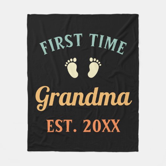 Grootmoeder Abuela Nonna Grammy First Time Grandma Fleece Deken (Voorkant)