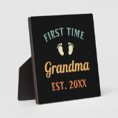 Grootmoeder Abuela Nonna Grammy First Time Grandma Fotoplaat (Voorkant)