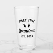 Grootmoeder Abuela Nonna Grammy First Time Grandma Glas (Voorkant)