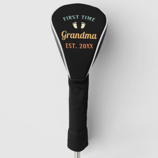 Grootmoeder Abuela Nonna Grammy First Time Grandma Golfheadcover (Voorkant)