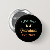 Grootmoeder Abuela Nonna Grammy First Time Grandma Ronde Button 5,7 Cm (Voorkant /achterkant)