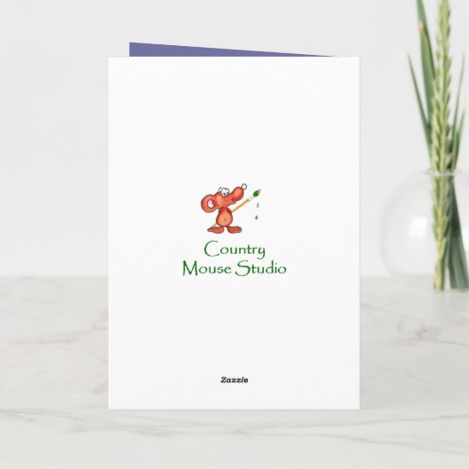 Grootmoeder Afrikaans Violet Flower Valentijn gedi Feestdagen Kaart (Achterkant)