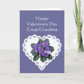 Grootmoeder Afrikaans Violet Flower Valentijn gedi Feestdagen Kaart (Voorkant)