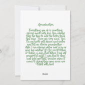 Grootmoeder - Angel Wenskaart Feestdagenkaart (Achterkant)