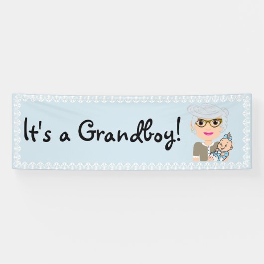 Grootmoeder Baby shower Banner (Horizontaal)