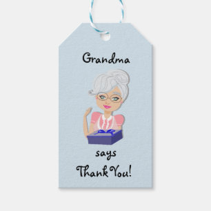 Grootmoeder Baby shower Gift Label Cadeaulabel