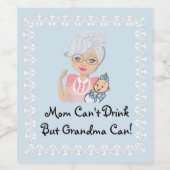 Grootmoeder Baby shower Label Wijn Etiket (Enkel label)
