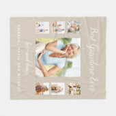 Grootmoeder beige foto collage kleinkinderen fleece deken (Voorkant (Horizontaal))