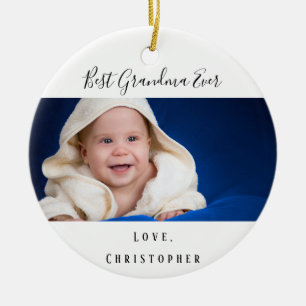 Grootmoeder Best Grandma Ever baby foto Keramisch Ornament