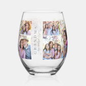 Grootmoeder Beste Oma Foto Wijnglas Zonder Voet (Links)