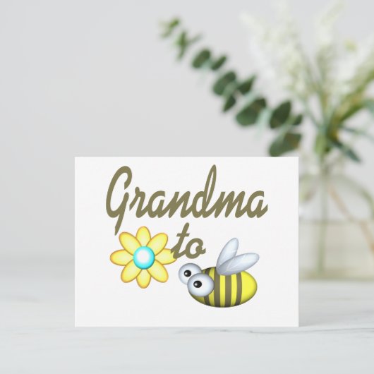 Grootmoeder bij Bee Briefkaart (Staand voorkant)