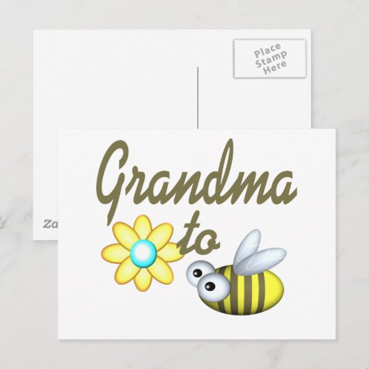 Grootmoeder bij Bee Briefkaart (Voorkant / Achterkant)