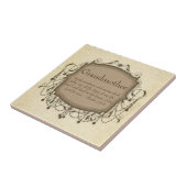 Grootmoeder Bijbel Verse Psalm 23 Onderzetter Plaq Tegeltje (Zijkant)