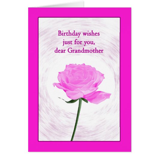 Grootmoeder Birthday Beauful Pink Rose (Voorkant)