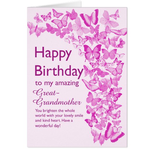 Grootmoeder Birthday Butterflies (Voorkant)