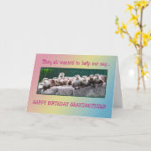 Grootmoeder Birthday met otters Kaart (Gele Bloem)
