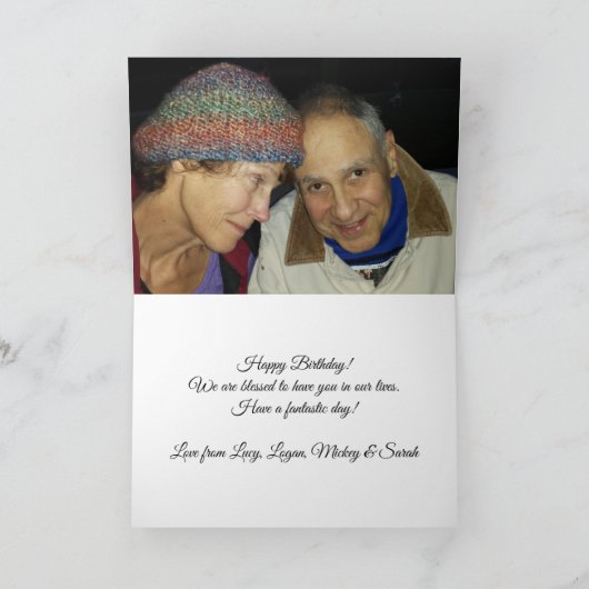 Grootmoeder Birthday - persoonlijke fotokaart Kaart (Binnen)