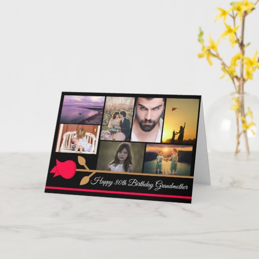 Grootmoeder Birthday - persoonlijke fotokaart Kaart (Gele Bloem)