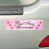 Grootmoeder Bumpersticker roze en roodbruin leger (Op auto)