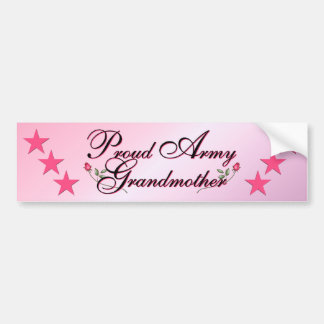 Grootmoeder Bumpersticker roze en roodbruin leger