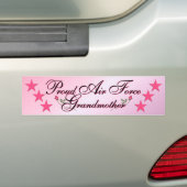 Grootmoeder Bumpersticker roze en roodluchtmacht (Op auto)