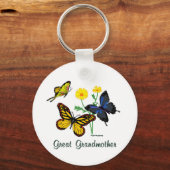 Grootmoeder Butterflies Sleutelhanger (Voorkant)
