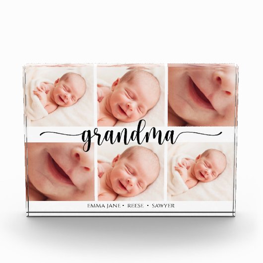 Grootmoeder Dag Foto Collage Foto Blok (Voorkant)